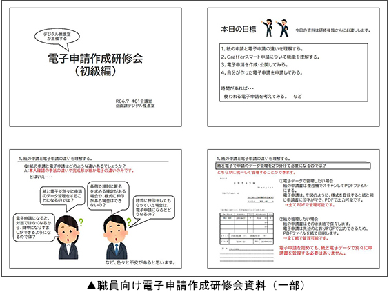 職員向け電子申請作成研修会資料（一部）