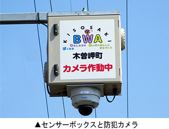 センサーボックスと防犯カメラ