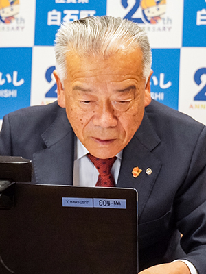 発言する田島副会長（オンライン出席）