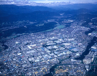愛川町の全景の写真