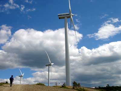 風力発電設備の写真