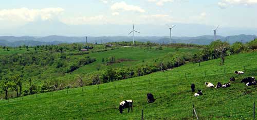エコ・ワールドくずまき風力発電所の様子の写真