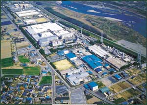 神戸町の北部に位置する「神戸町工業団地」の様子の写真