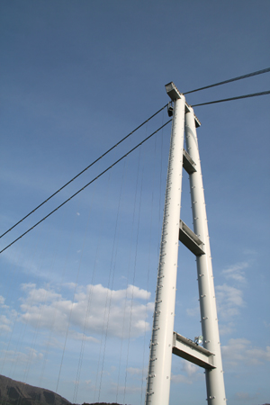 九重“夢”大吊橋の柱の写真