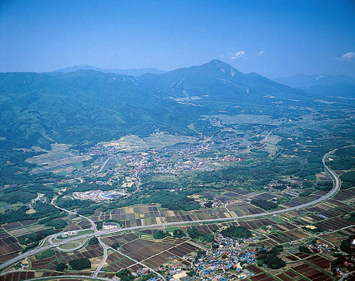 磐梯町の航空写真