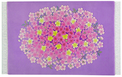 桜花図の手織