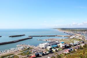 岬の森東山公園から望む、白糠の街並みと太平洋