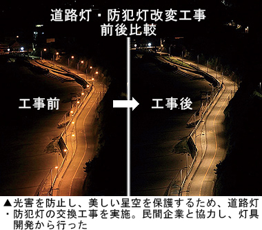 道路灯・防犯灯改変工事　前後比較