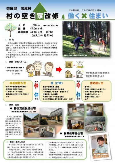 村の空き家改修住宅募集ポスター