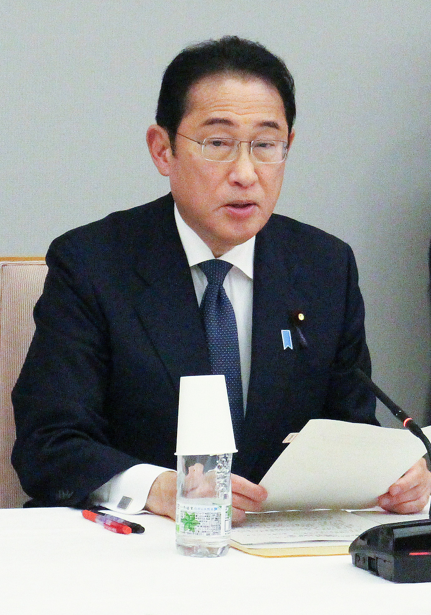 挨拶する岸田内閣総理大臣