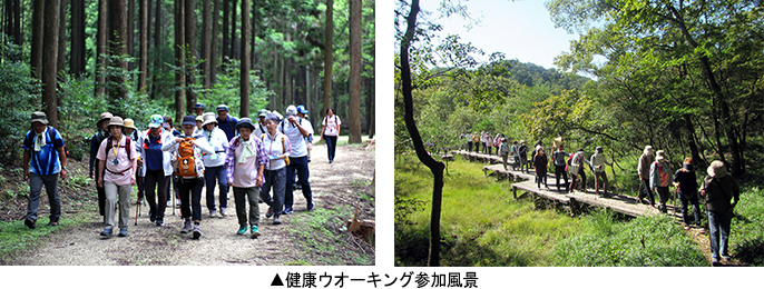 健康ウオーキング参加風景