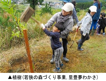 植樹風景（若狭の森づくり事業、里豊夢わかさ）