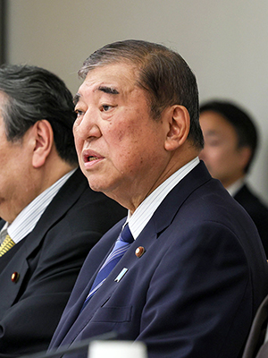 挨拶する石破内閣総理大臣