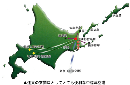 道東の玄関口としてとても便利な中標津空港
