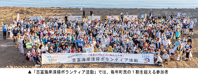 「吉富海岸清掃ボランティア活動」の様子