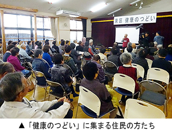 「健康のつどい」に集まる住民の方たち