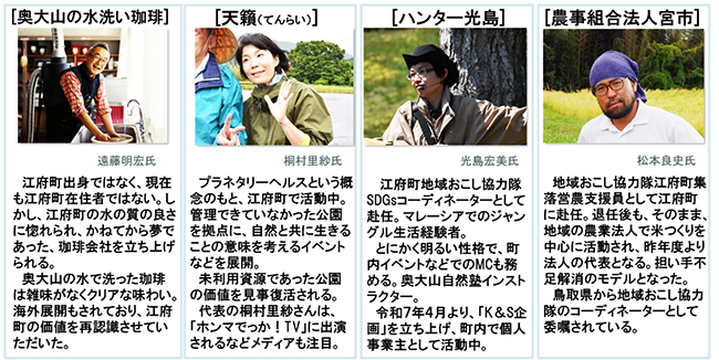 町に新しい風を吹かせる人々