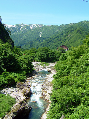 小国町の風景