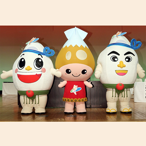 中泊町イメージキャラクター 米ケル・米ケルJR.・イカりん