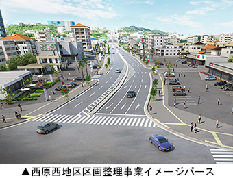 西原西地区区画整理事業イメージパース