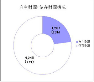 自主財源・依存財源構成