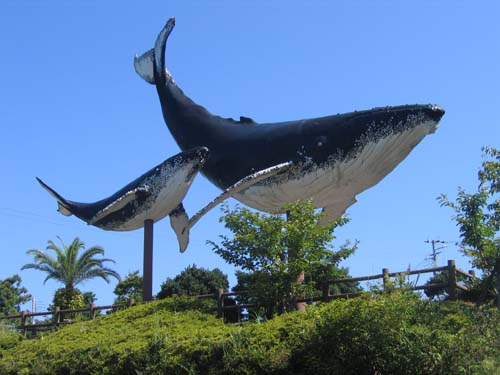 鯨のモニュメントの写真