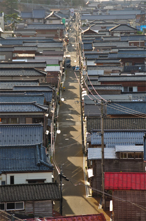 妻入りの街並みの写真