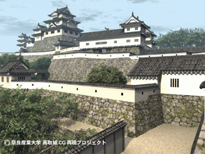 CGにより再現された高取城の画像