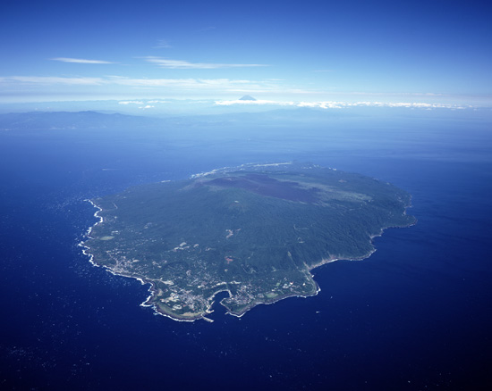 伊豆大島の航空写真