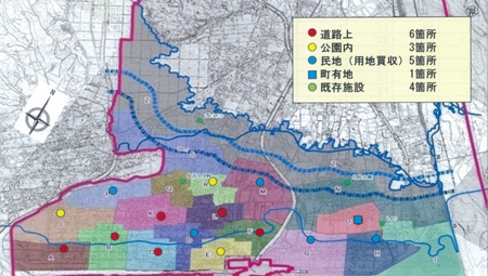 避難シミュレーションによる津波避難タワー建設計画の写真