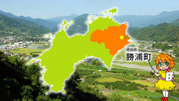 勝浦町の地図の画像