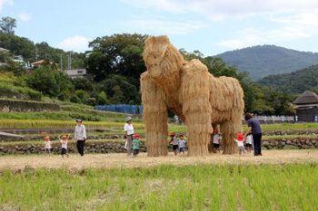 瀬戸内国際芸術祭2013わらアートの写真