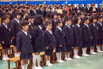 鹿島小学校入学式風景の写真