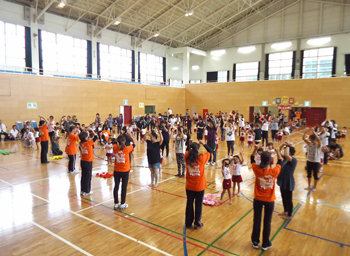 へき地保育所合同運動会の様子の写真