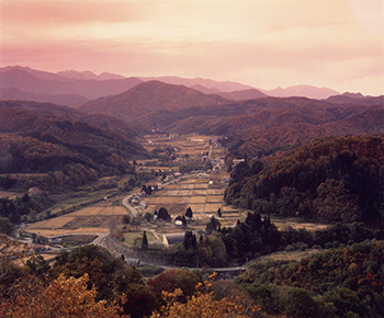 中津川地区の里山文化「中津川暮色」の写真