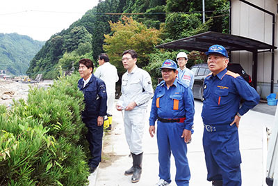 東峰村の被災状況を視察