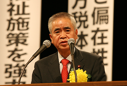 原伸一全国町村議会議長会会長の写真