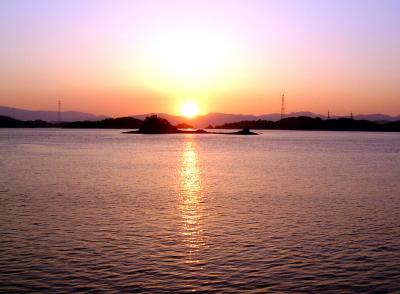 二子島の夕日