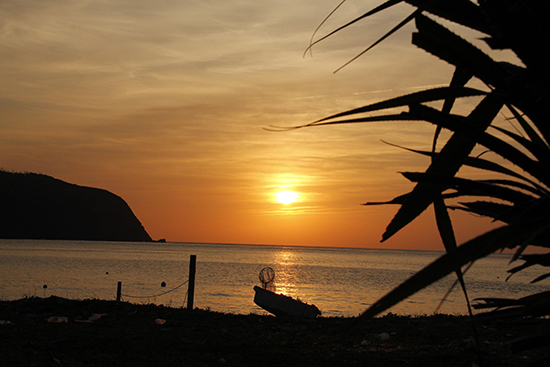 国直の夕日