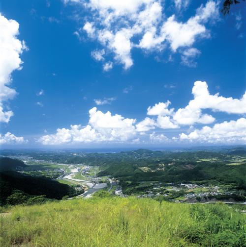 上富田町の町並み