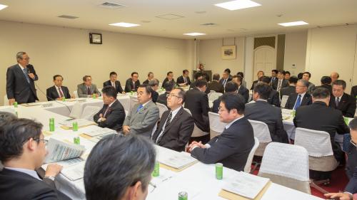 自民党総務部会関係・消防議員連盟合同会議