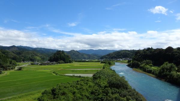 清流川辺川と雨宮の森