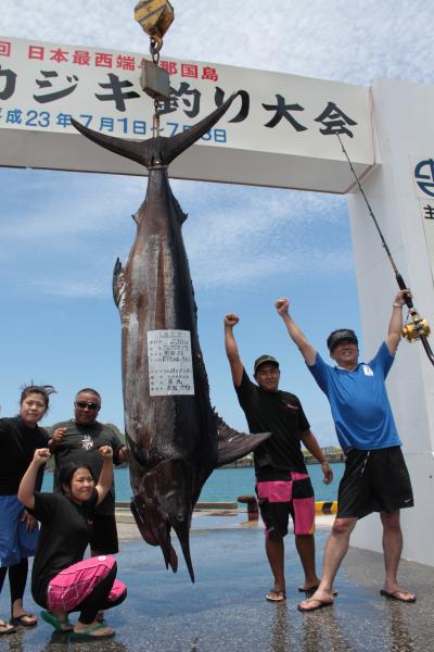 カジキと釣り人