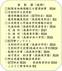 各学校の受賞歴