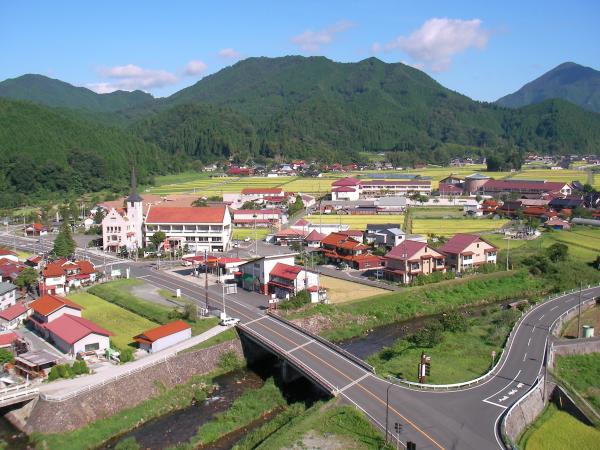 空撮新庄村の秋